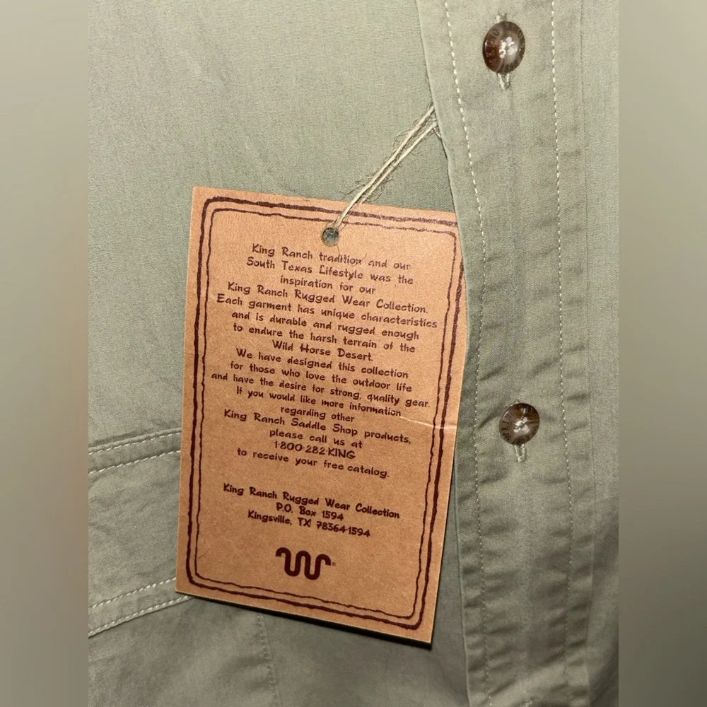 King Ranch Men's L/S Ultimate Western Fishing Shirt 3XLT - Picture 9 of 10